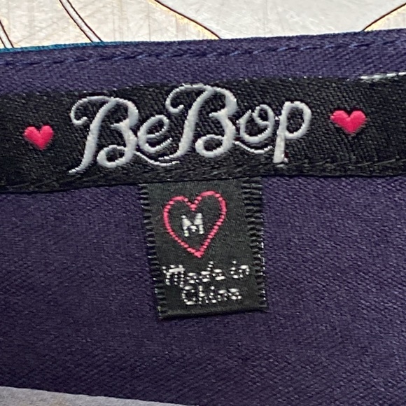 BeBop Double V-Neck Chevron Dress 3/4 Semi Sheer Sleeves Stretchy Waistband SzM - Picture 6 of 8